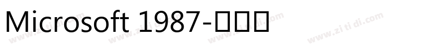 Microsoft 1987字体转换